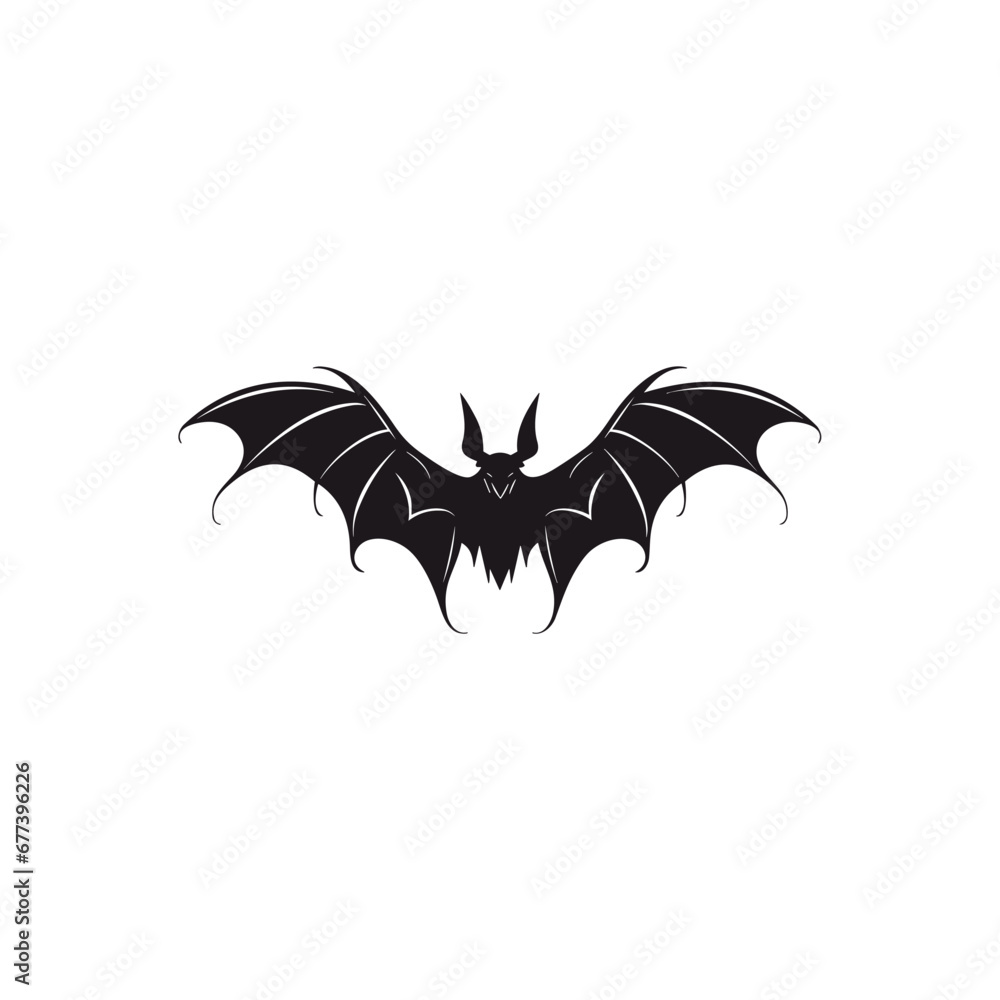 black bat silouettes logo design template black bat silouettes logo design template