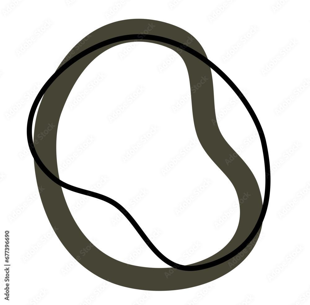 Abstract Organic Shape Outline Vector Design Abstract Organic Shape Outline Vector Design