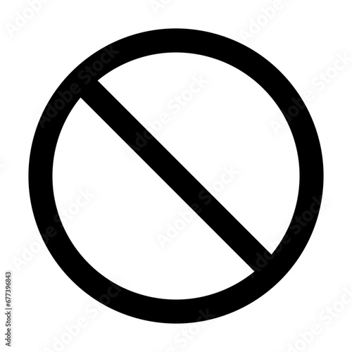 Blank no symbol sign for banned activities in vector photo