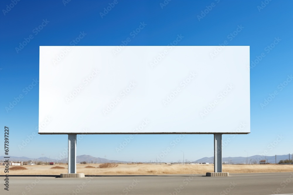 Obraz premium BillBoard Template Advertising Poster Real World Blank for Artwork Graphic Mockup Of Commercial Adverts street