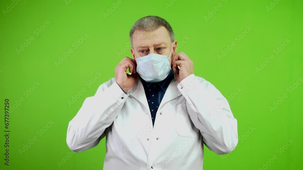 Tired senior doctor touch and rubbing temples to relieve pain in head or migraine. Tired senior doctor touch and rubbing temples to relieve pain in head or migraine.