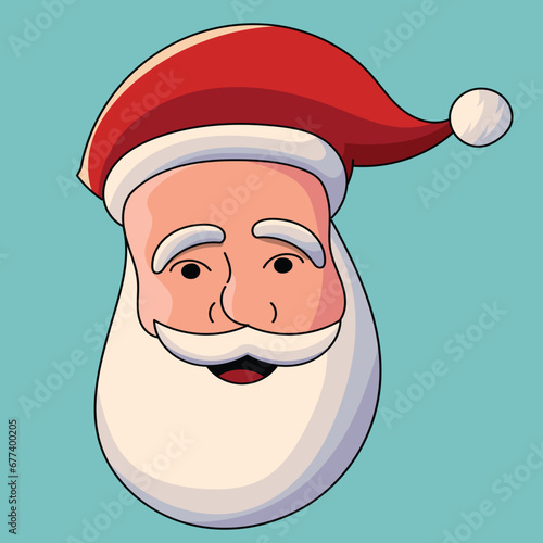 vector head of santa claus