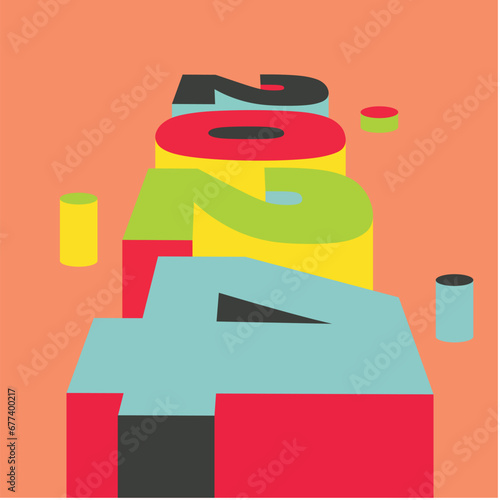 vector of happy new year 2024