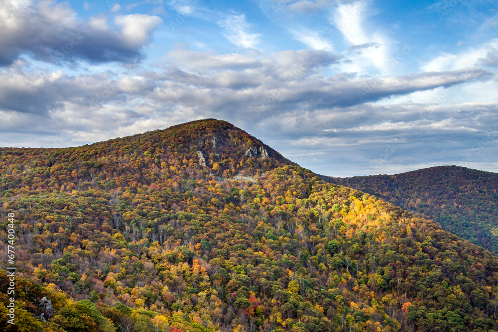 Autumn hills on the Blue ridge parkway