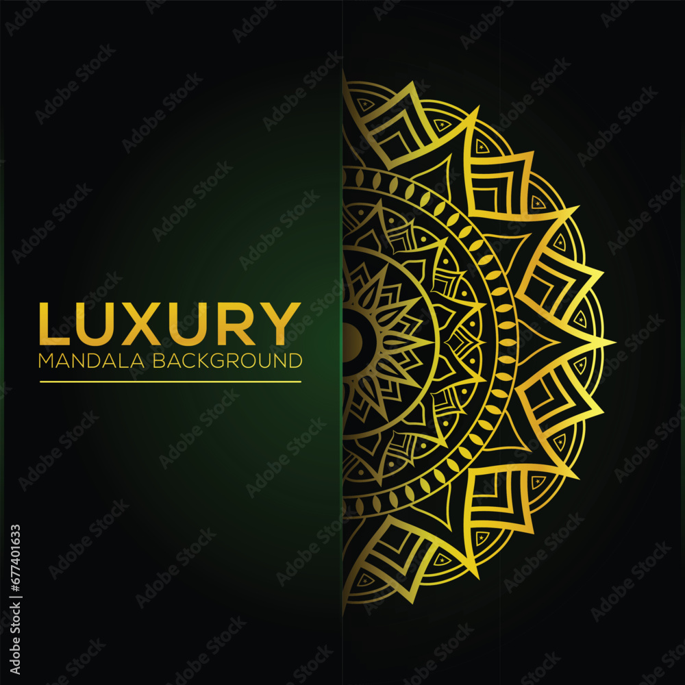 Fototapeta premium Luxury quality golden mandala background vector design