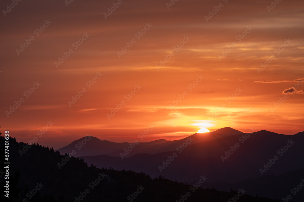 Sun Breaks Over the Blue Ridge Mountains Sun Breaks Over the Blue Ridge Mountains