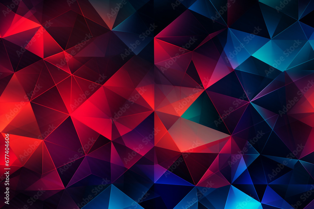 Abstract geometric pattern consisting of triangles of various sizes and transparency on a black background Abstract geometric pattern consisting of triangles of various sizes and transparency on a black background