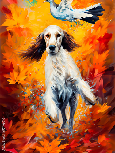 Naklejka English Setters