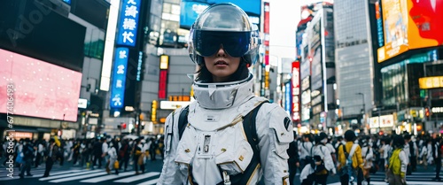 東京観光、日本文化、若者、ハロウィン｜Tokyo tourism, Japanese culture, youth, Halloween. Generative AI