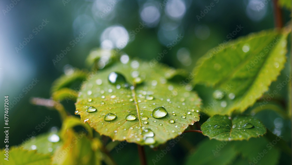 dew droplets on the leaves natural concept dew droplets on the leaves natural concept