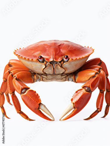 Crab Studio Shot Isolated on Clear White Background, Generative AI