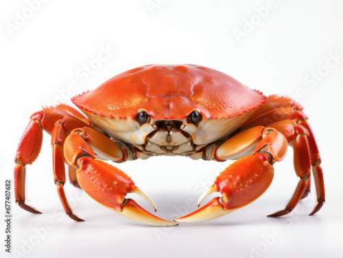 Crab Studio Shot Isolated on Clear White Background  Generative AI