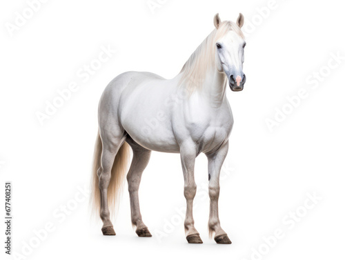 Horse Studio Shot Isolated on Clear White Background, Generative AI © Vig