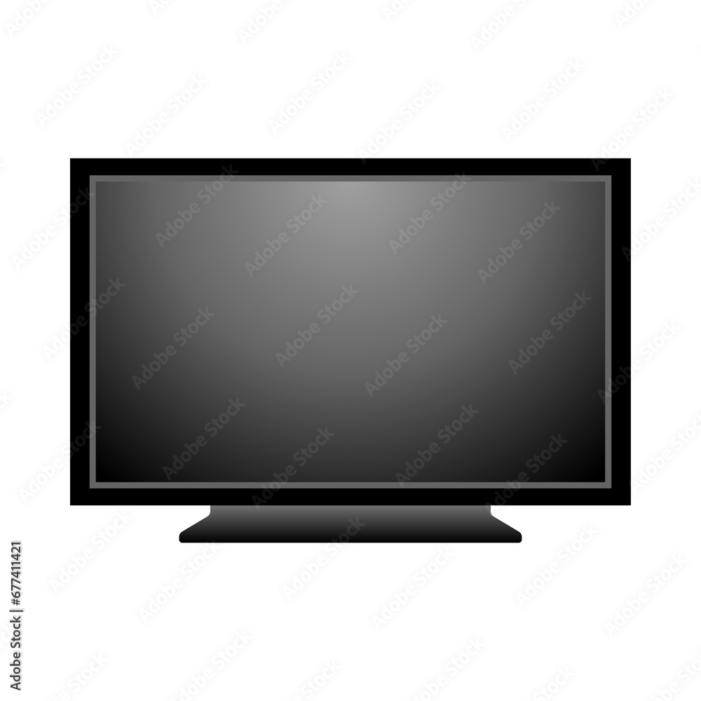 シンプルなイラスト_消灯中の薄型テレビ,モニタ,液晶 シンプルなイラスト_消灯中の薄型テレビ,モニタ,液晶