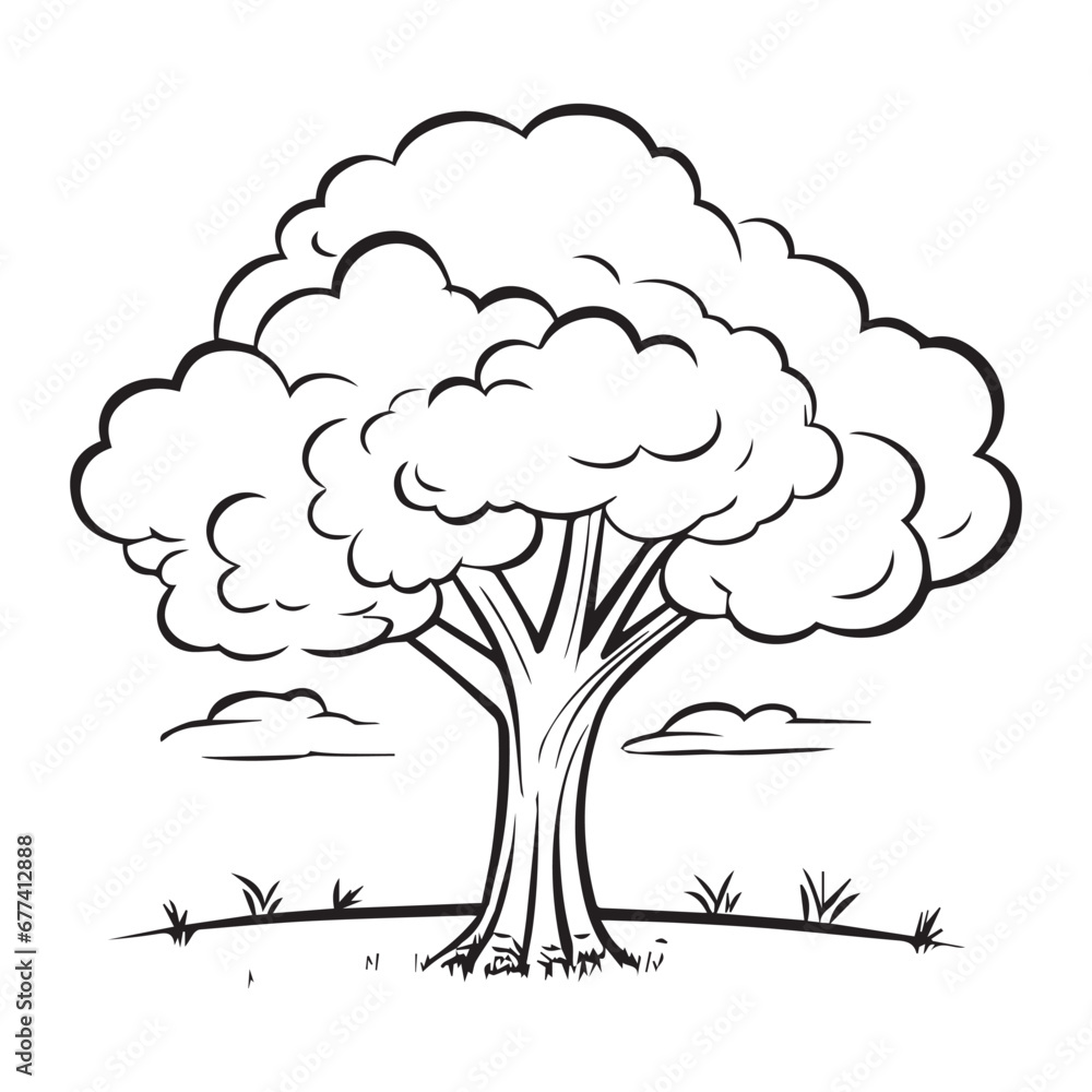 tree with coloring pages