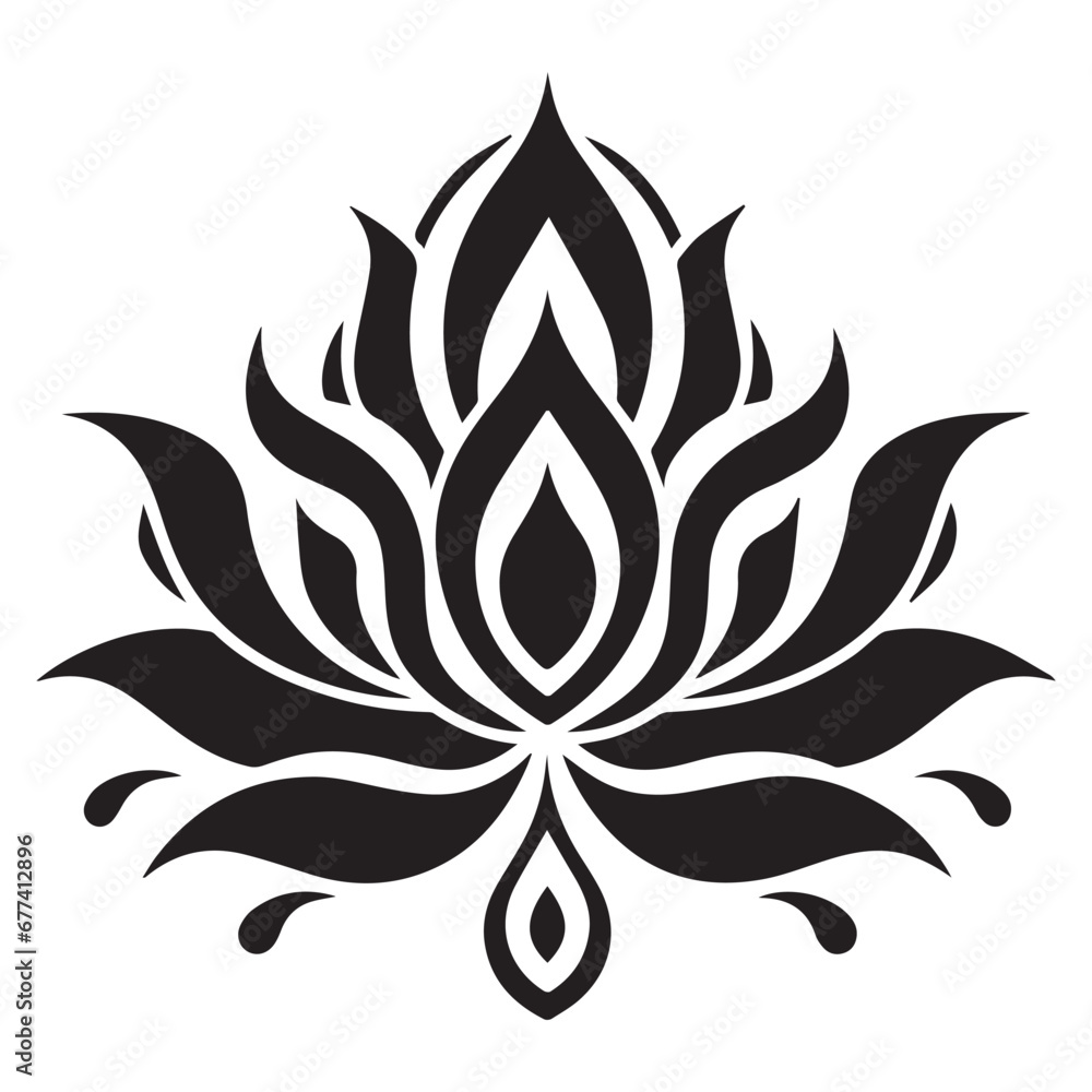 abstract flower tattoo