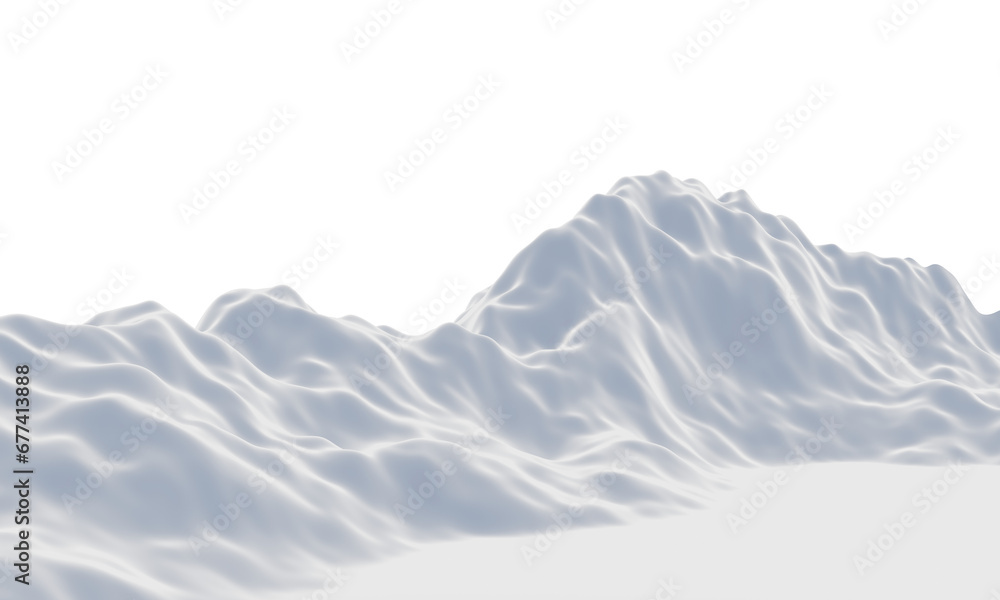 Fototapeta premium Snow mountain. White terrain.