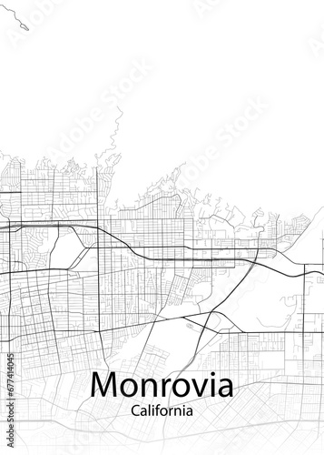 Monrovia California minimalist map photo