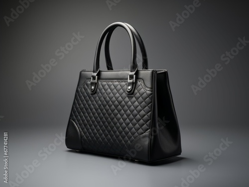 Photo product of beautiful and simple fashion black handbag