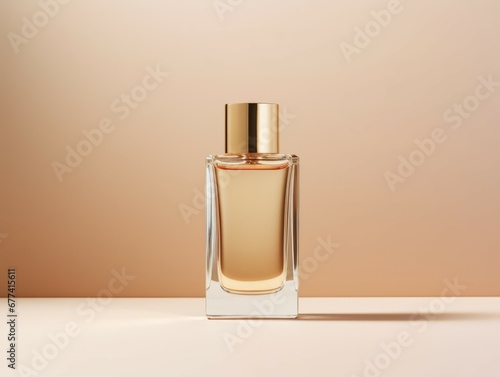 a single Cream or perfume pump bottle on solid background