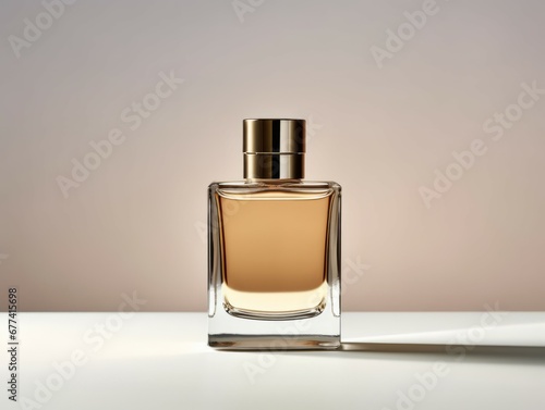 a single Cream or perfume pump bottle on solid background