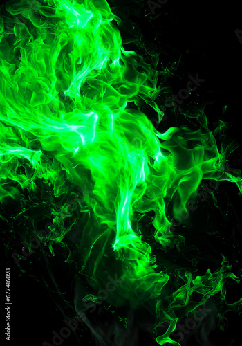 wavy green flame background