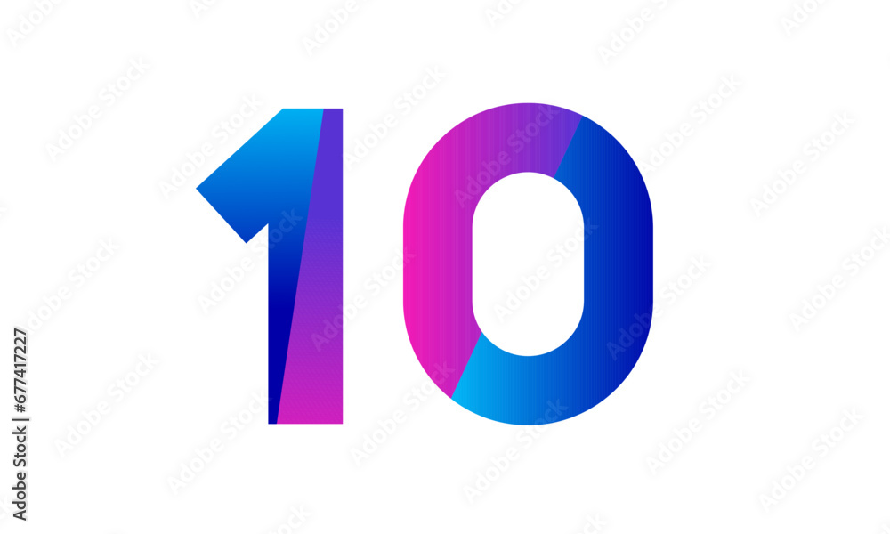 New Modern Number Blue Purple Teen Logo New Modern Number Blue Purple Teen Logo