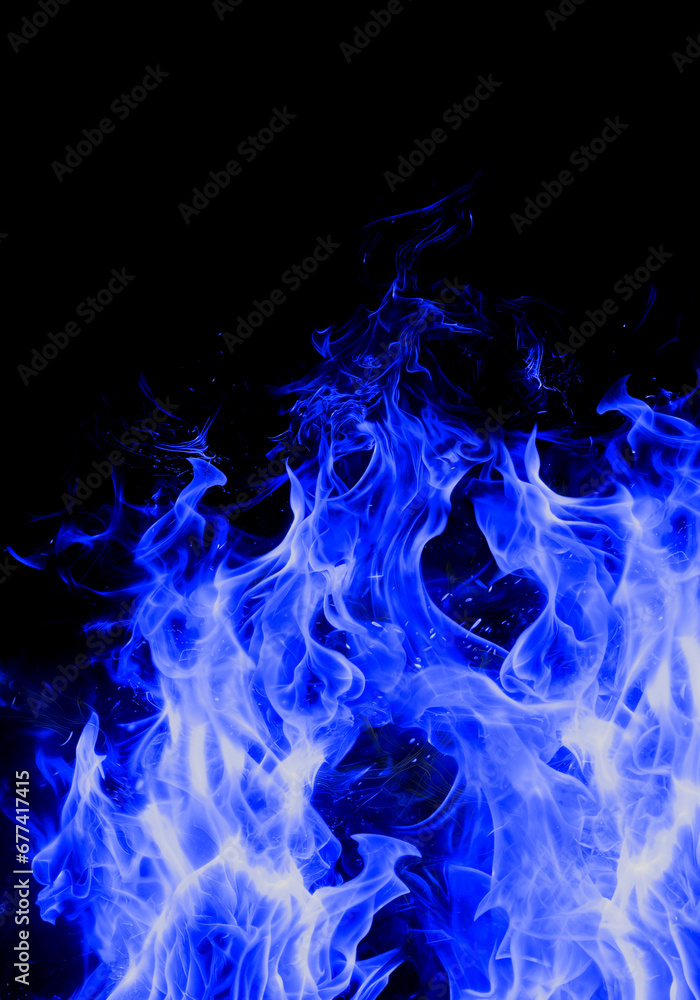wavy blue fire background