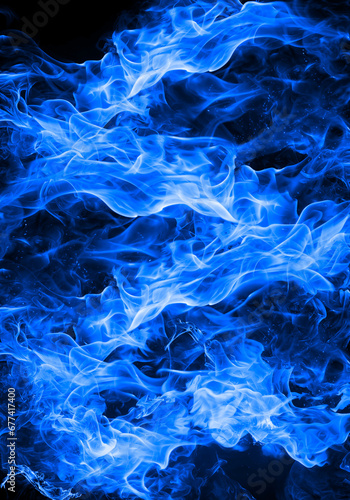 realistic blue fire background