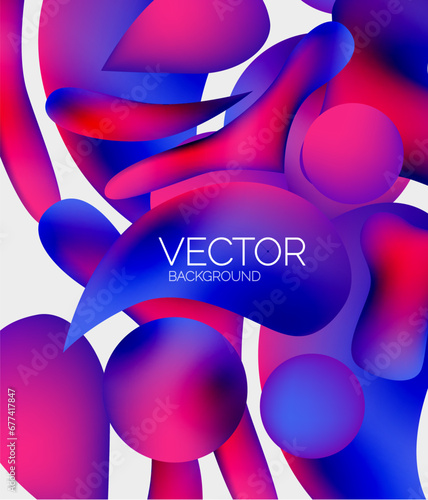 Abstract liquid bubble background. Liquid gradients