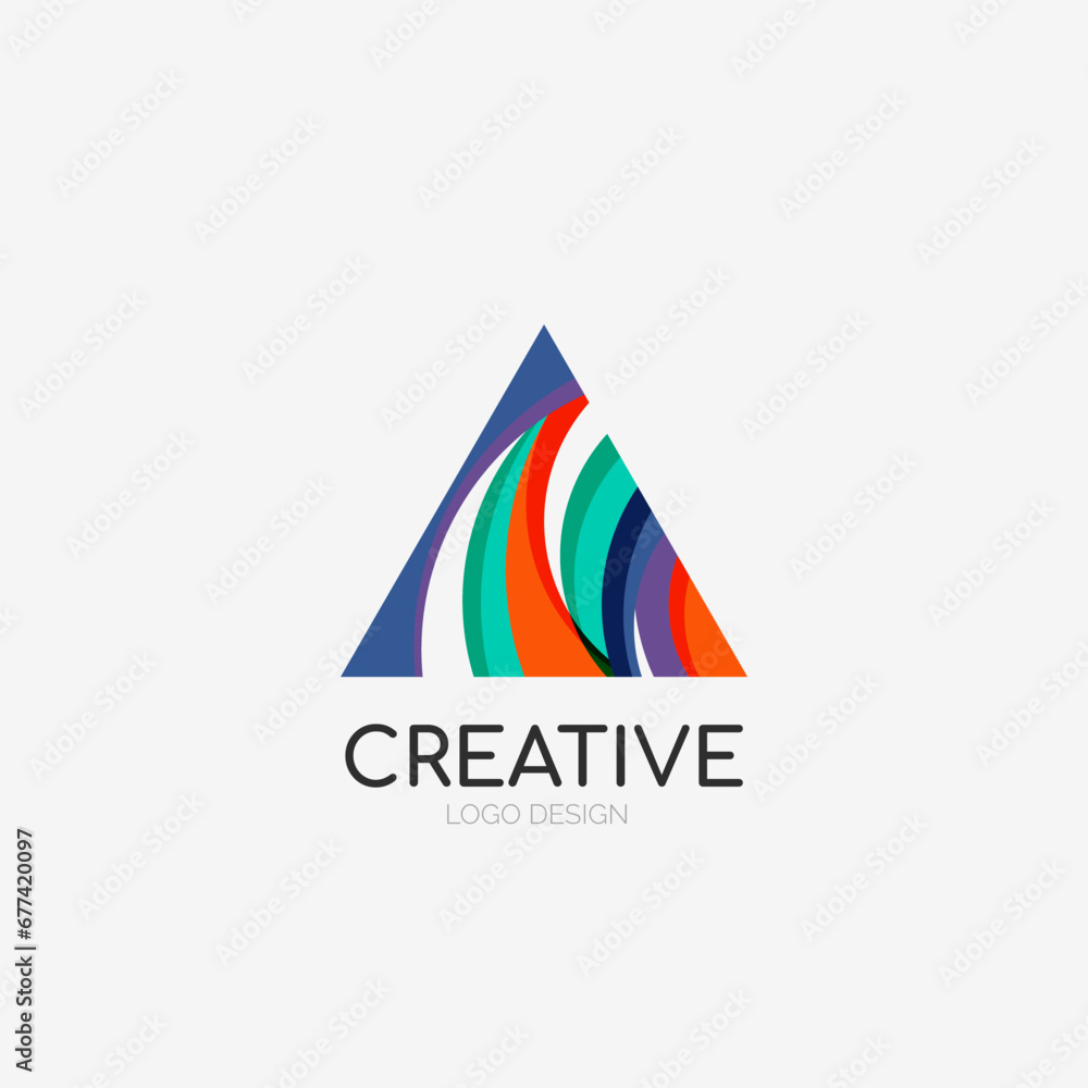 Triangle abstract logo, business emblem icon Triangle abstract logo, business emblem icon