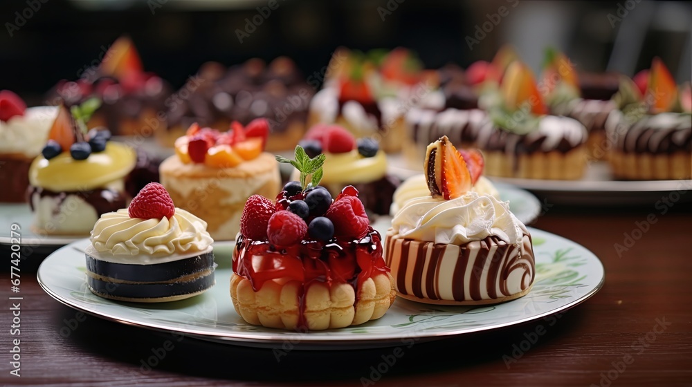 Variety of Sweet Pastries