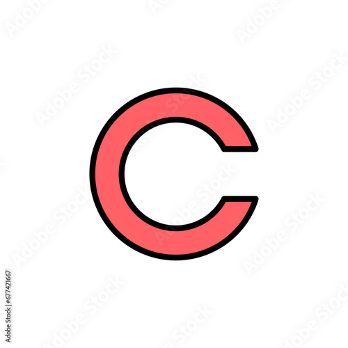 Copyright icon set illustration. copyright sign and symbol