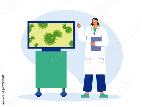 Medical test iullustration. Laboratory illustration.