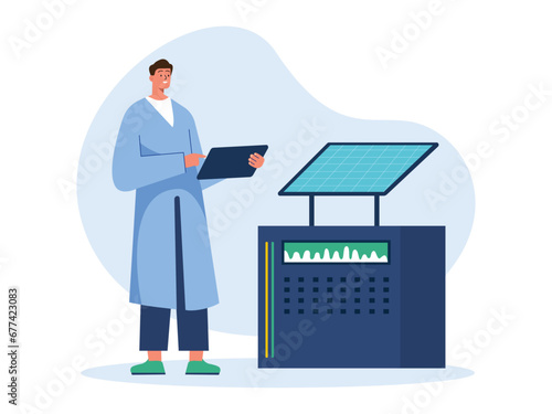 Lab experiment illustration. Laboratory illustration.