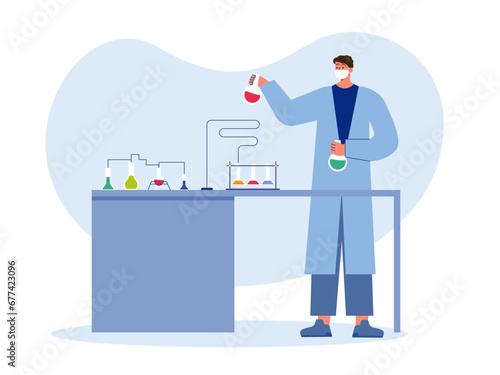 Lab experiment report Illustration. Laboratory illustration.
