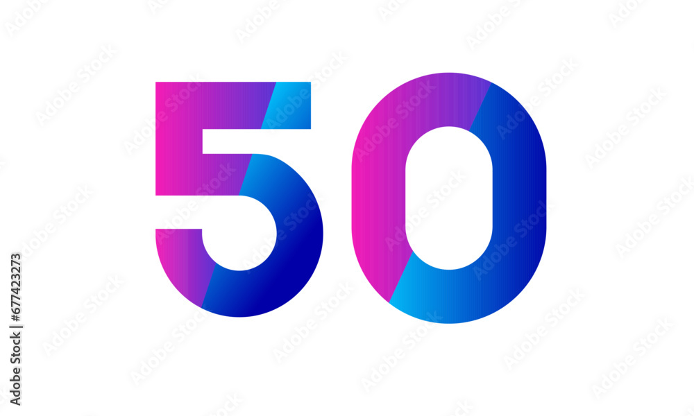 New Modern Number Blue Purple Teen Logo