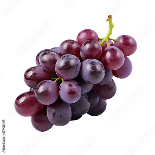 Amazon Grape, transparent background, isolated image, generative AI photo