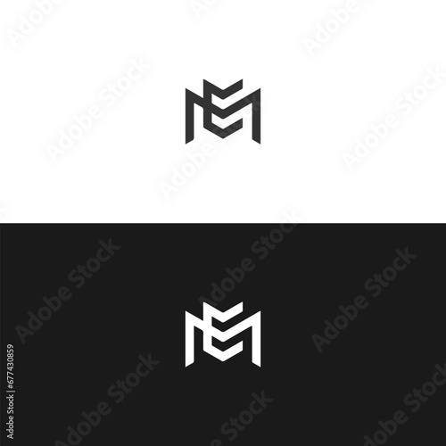 ME logo. M E design. White ME letter. ME, M E letter logo design. Initial letter ME linked circle uppercase monogram logo. M E letter logo vector design. 