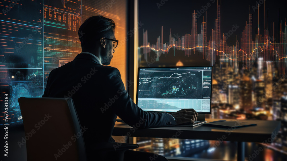 businessman working on laptop businessman working on laptop