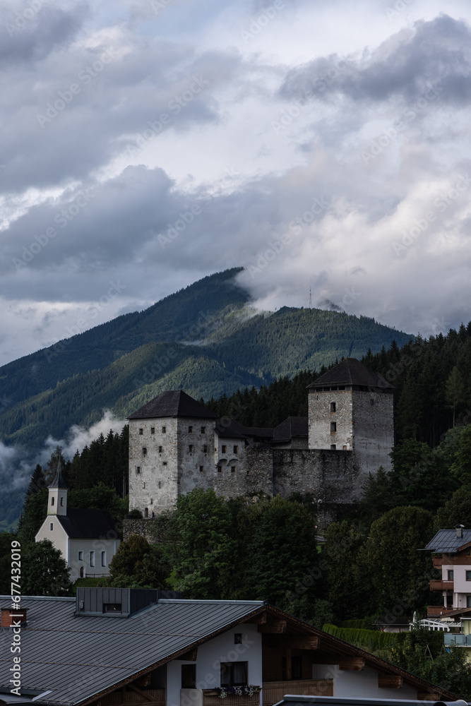 castle fortification in the forest 