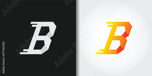 speed letter b logo set