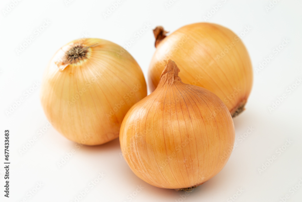 Fototapeta premium 白背景にタマネギ