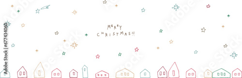                                                                                                                                                    Christmas decorations illustration. Cute Christmas vector illustration. Hand drawn Christmas ornament background.