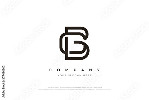 Initial Letter GB Logo or BG Monogram Logo Design Vector photo
