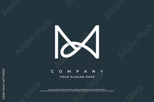 Letter MA Logo Design Vector