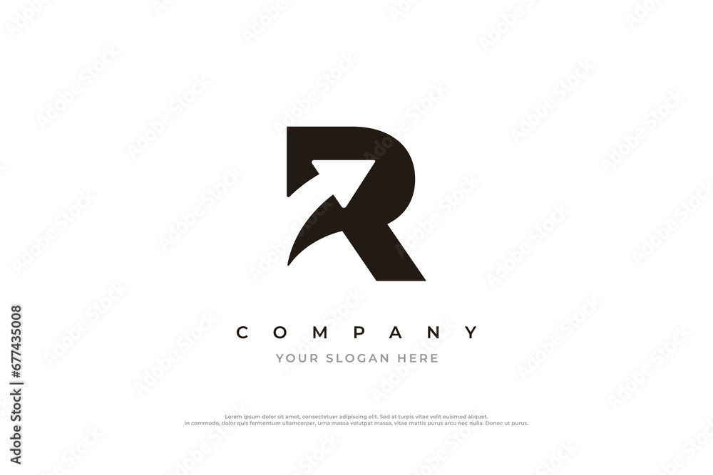 Initial Letter R Arrow Logo Design Vector Initial Letter R Arrow Logo Design Vector