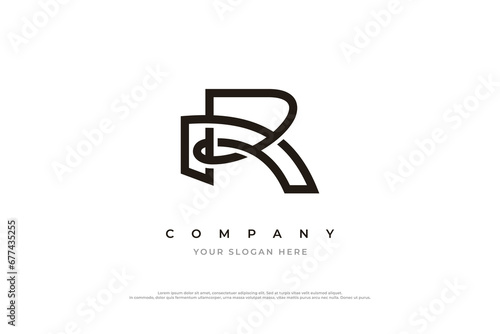 Initial Letter R Logo Design Vector