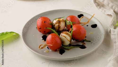 Bilde på lerret Caprese salad with tomato and mozzarella