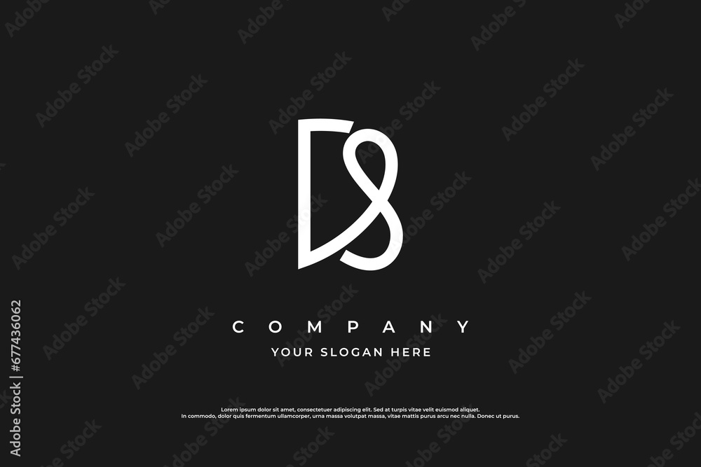 Initial Letter SD Logo or DS Monogram Logo Design Vector Initial Letter SD Logo or DS Monogram Logo Design Vector